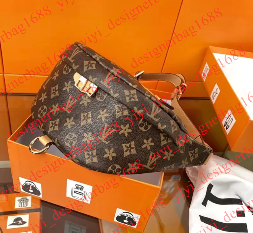 2025 High Rise Bumbag Designer Waist Bag Fanny pack White Flower Bags Leather Crossbody Purses Leather Handbag Fashion Wallet