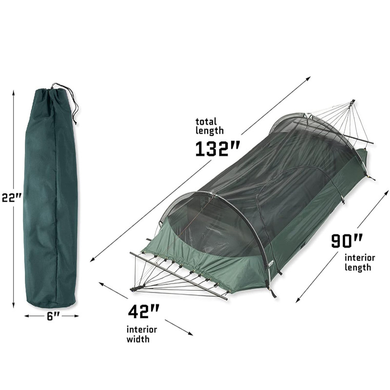 Outdoor Mosquito Net Hammock No Installation Foldable Portable Camping Picnic Sleeping Bag Tent Travel Quick Open Mesh