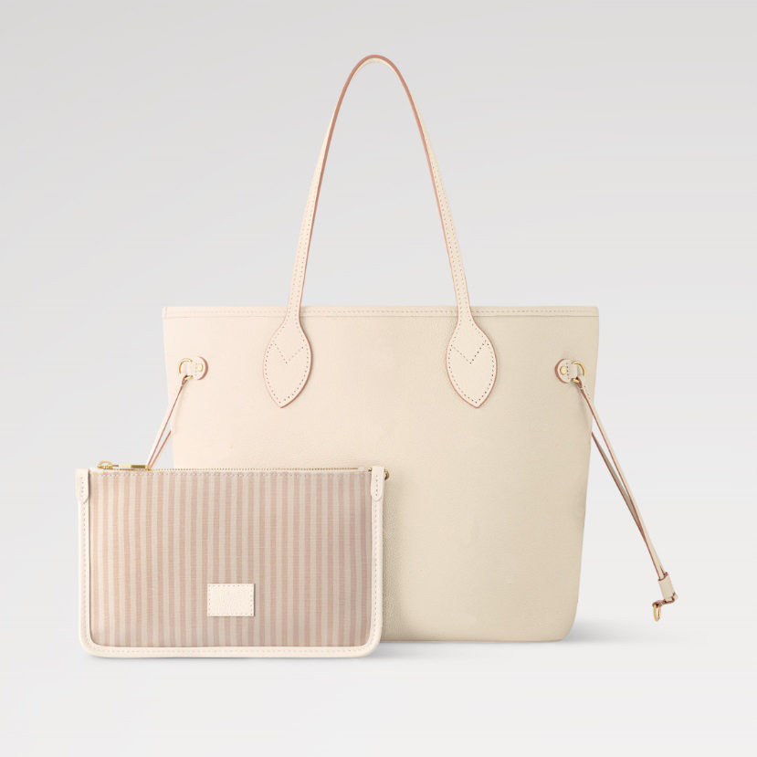 Fashion tote bag women's shopping bag beige leather mini letter printed design with detachable small bag outdoor handbag