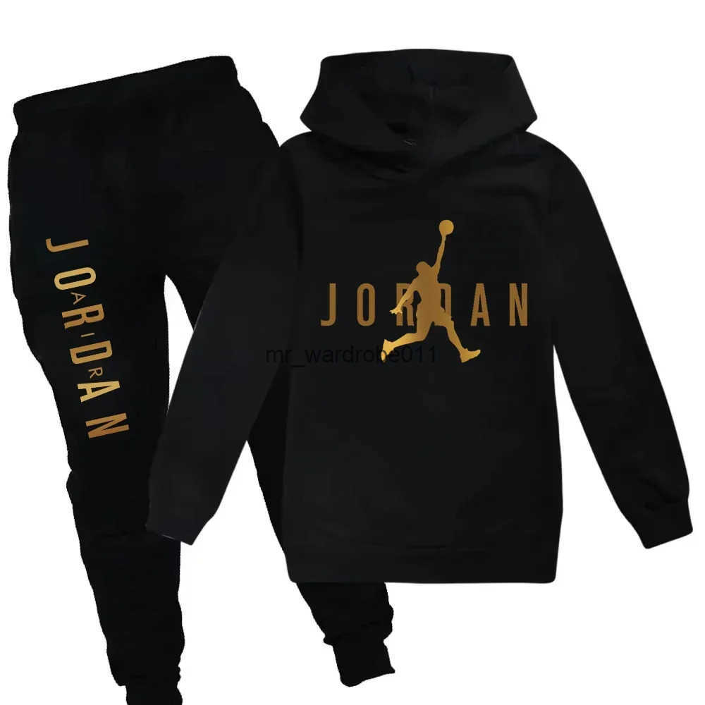 Spring Autumn Brand Pattern Print Children Set Hoodie + Pants Suit 2pcs Set Kid Casual Fashion Boy Girl Clothes Sport Tracksuit Q250709