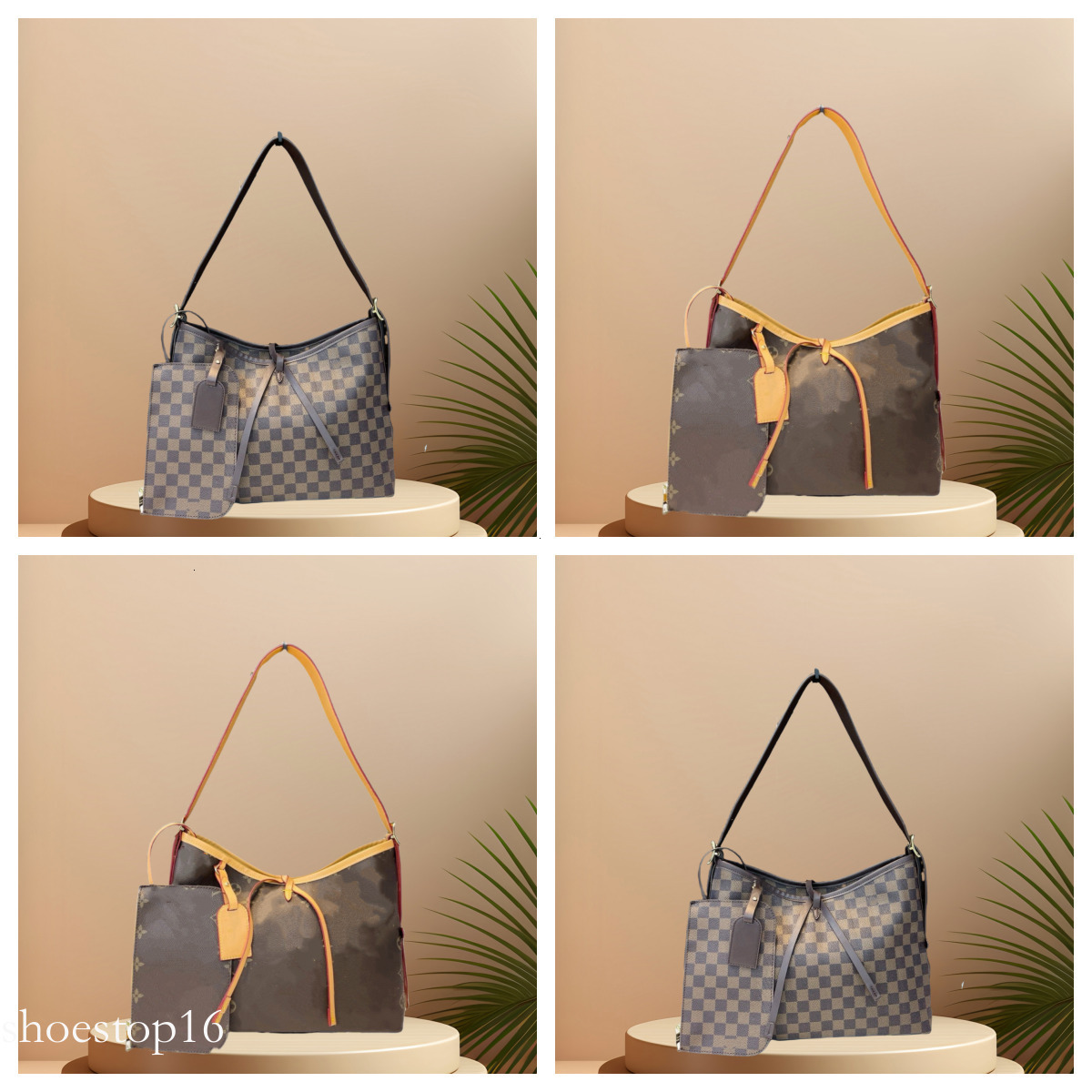 10A 2025 New Designer louisdesigner Vuittons Bag Women's Handbag Large Women's Tote Black Coated Canvas Brown Matching Wallet 854 f9a f0a cdc