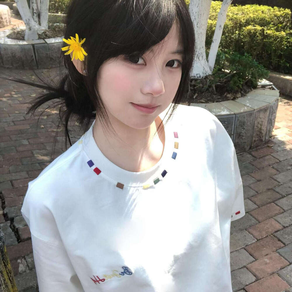 Korean Style Simple Pure Cotton White Short Sleeve T-Shirt For Women Summer New Loose Design Sense Niche Top Trendy B5