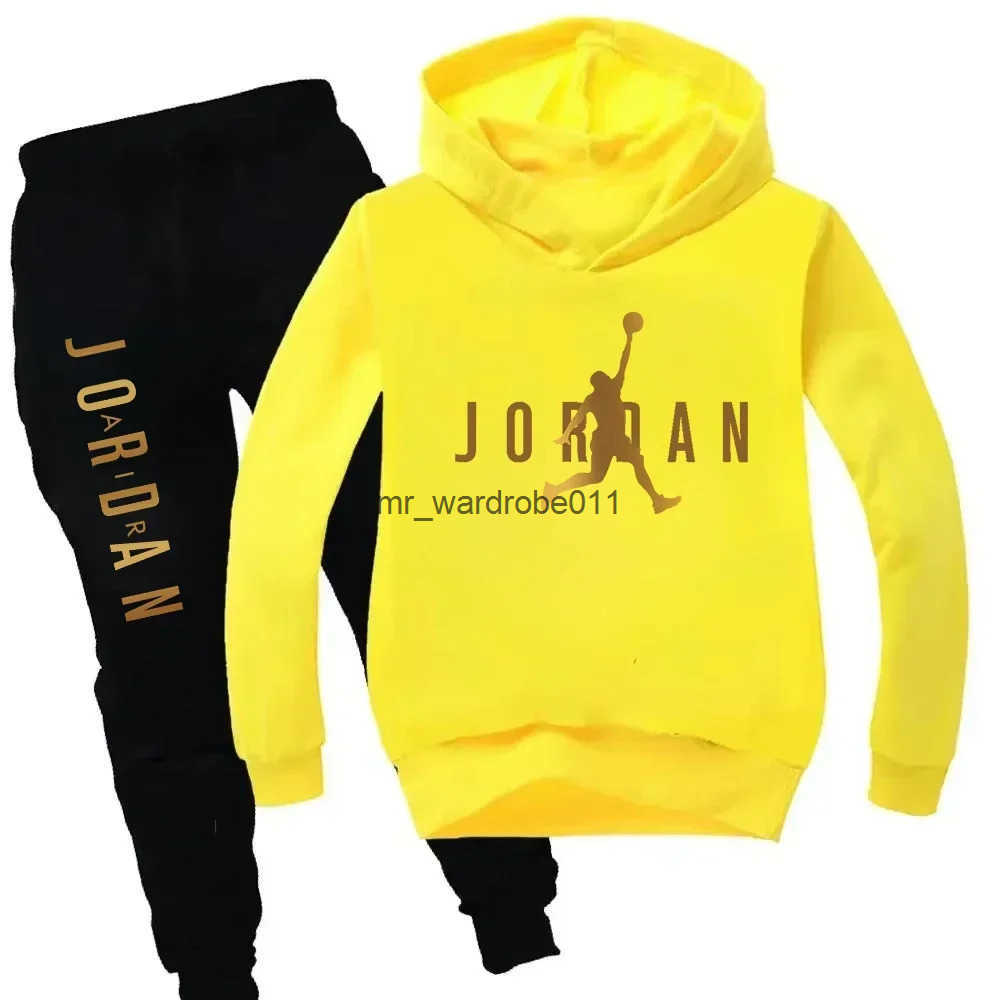 Spring Autumn Brand Pattern Print Children Set Hoodie + Pants Suit 2pcs Set Kid Casual Fashion Boy Girl Clothes Sport Tracksuit Q250709