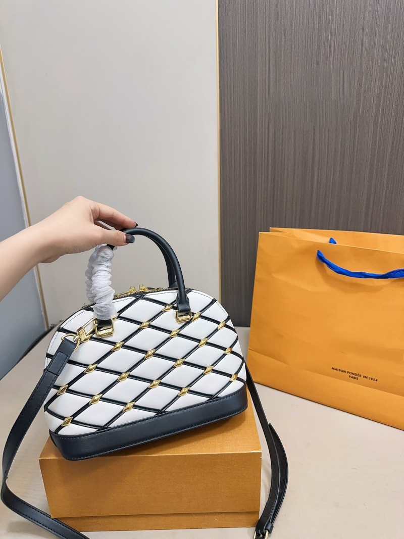 High quality Luxury brand designer bag shell bag rivet studded tote bag removable shoulder strap crossbody bag