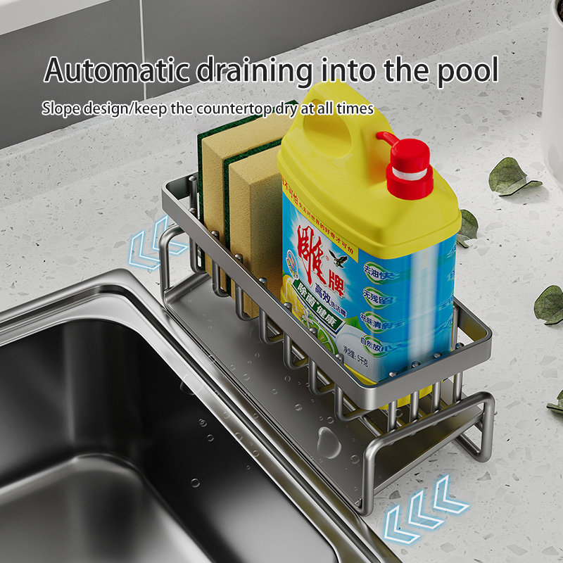 Sponge rack Durable Stainless Steel Sponge Rack for Kitchen Organization