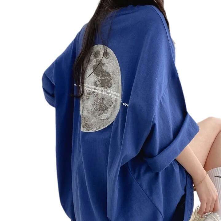 Trendy Women's T-Shirt Ins Super Popular Short Sleeve New Summer Student Loose Slimming Harajuku Style Hong Kong Flavor Korean Version B5