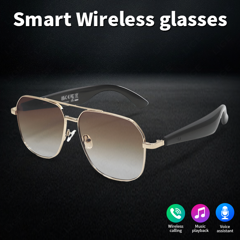 LIGE wireless smart glasses, multi-functional sports glasses, sunglasses, goggles, AI smart translation glasses Wireless call music control