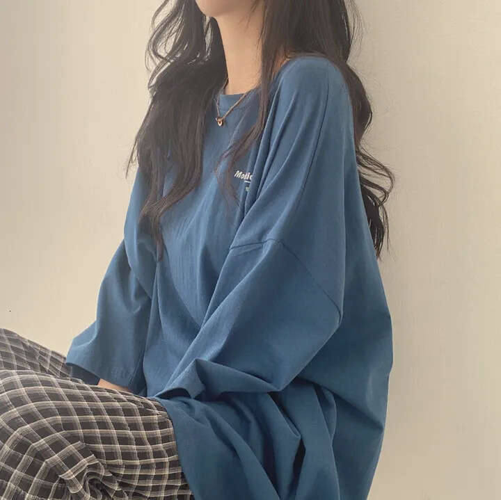 Cotton Short Sleeve T-Shirt For Women, Summer, Internet Celebrity, Loose Fit, Style, Trendy Brand, Mid-Length, New Korean Version B5