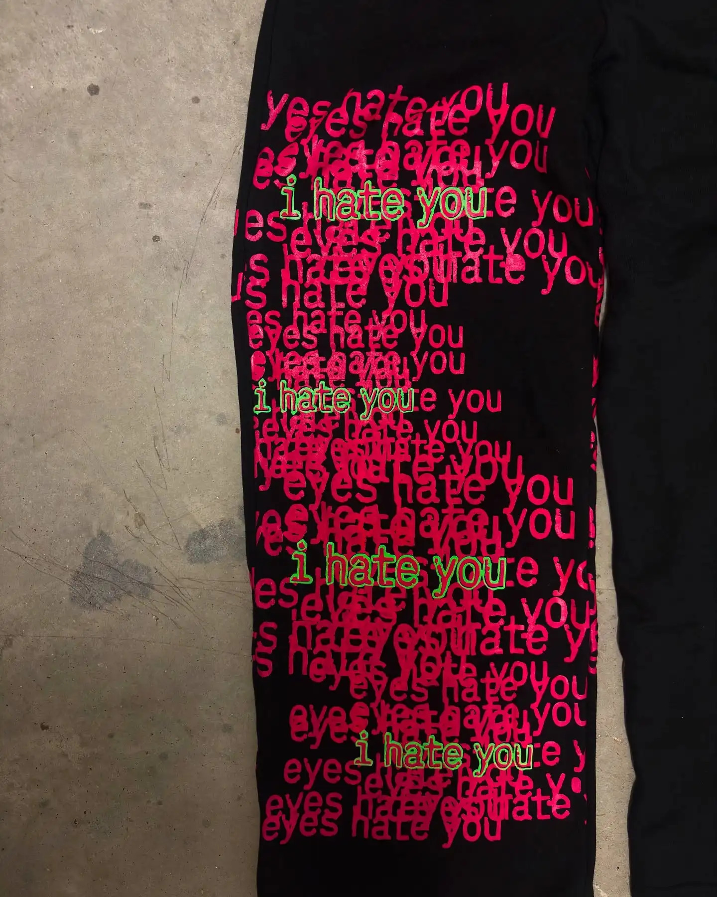 Eyehategarments Retro Double Waist Street Men Pants Hip-Hop Gothic Harajuku Loose Pants Y2K Letter Pattern Sports Pants 250708