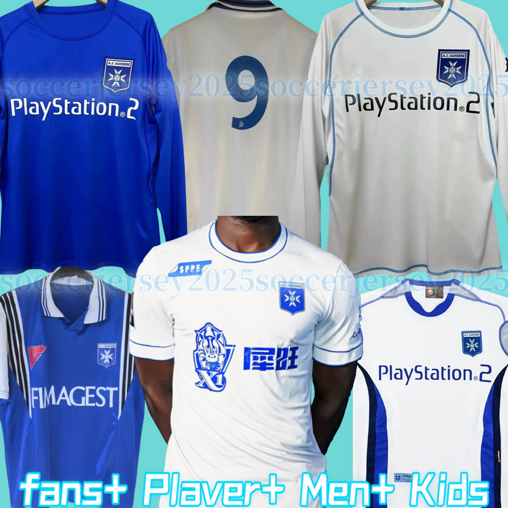 2025 2026 Auxerre PERRIN OSMAN 03 04 Retro Djibril Cisse Soccer Jerseys 120TH home AJ Auxerre 3rd Football Shirt men kids Kit socks