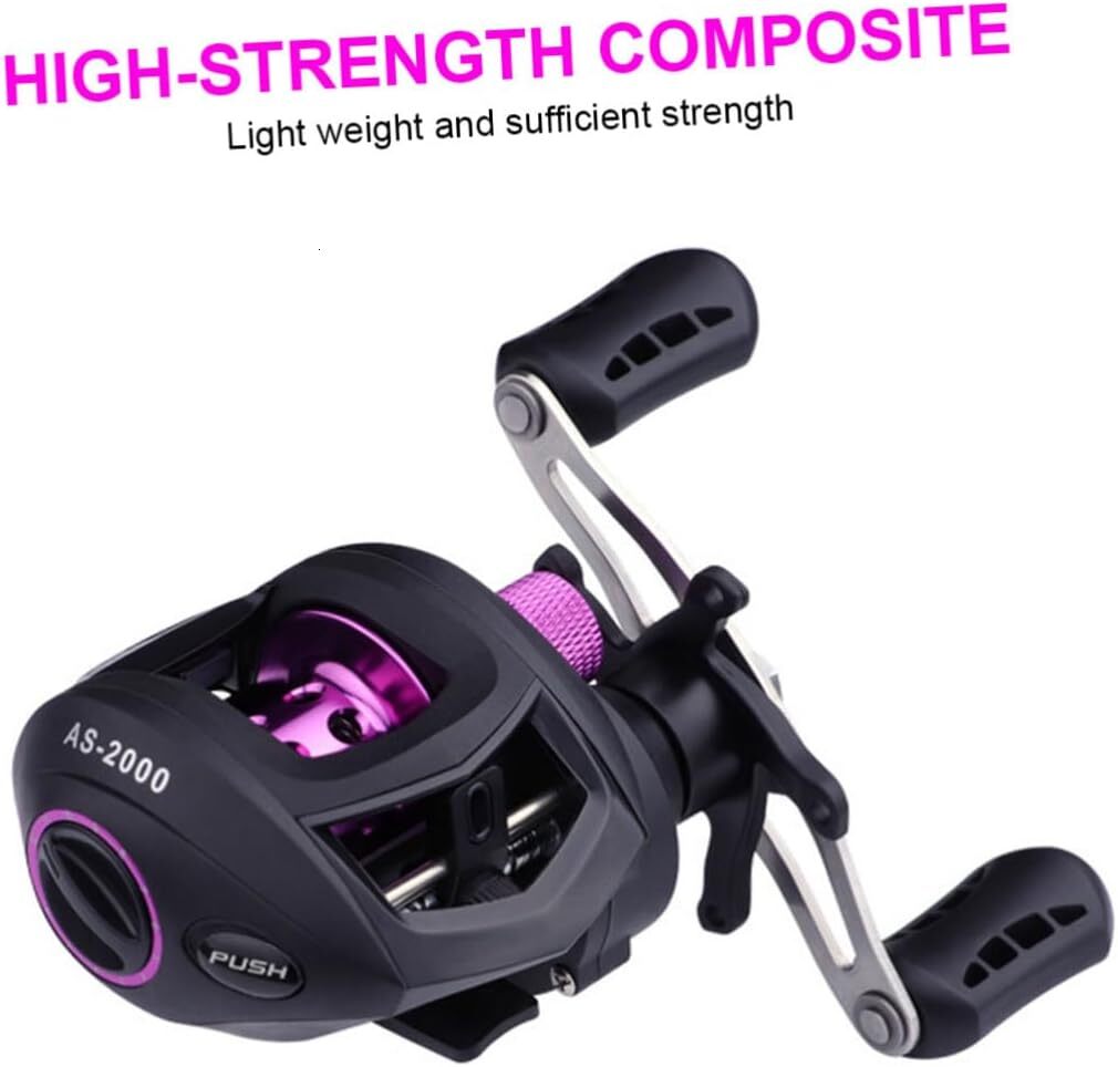 12 1 Baitcaster Reel High Gear Ratio Left Hand Magnetic Brake Fishing Wheel