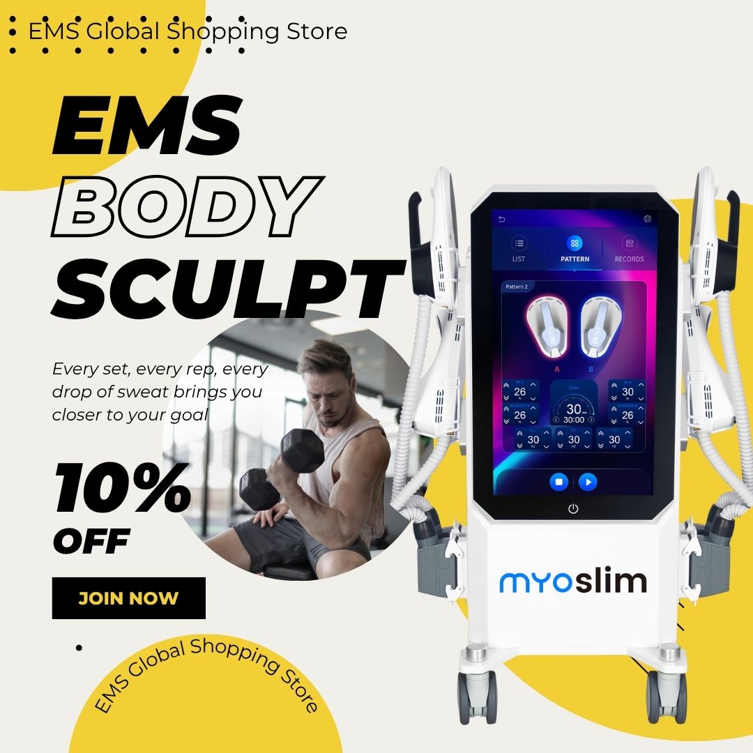 Fat Burning Machine Myoslim EMS Body Shaping Equipment Professional Beauty Salon Device For Lose Belly Fat and Build Abs Body Contouring Treatments
