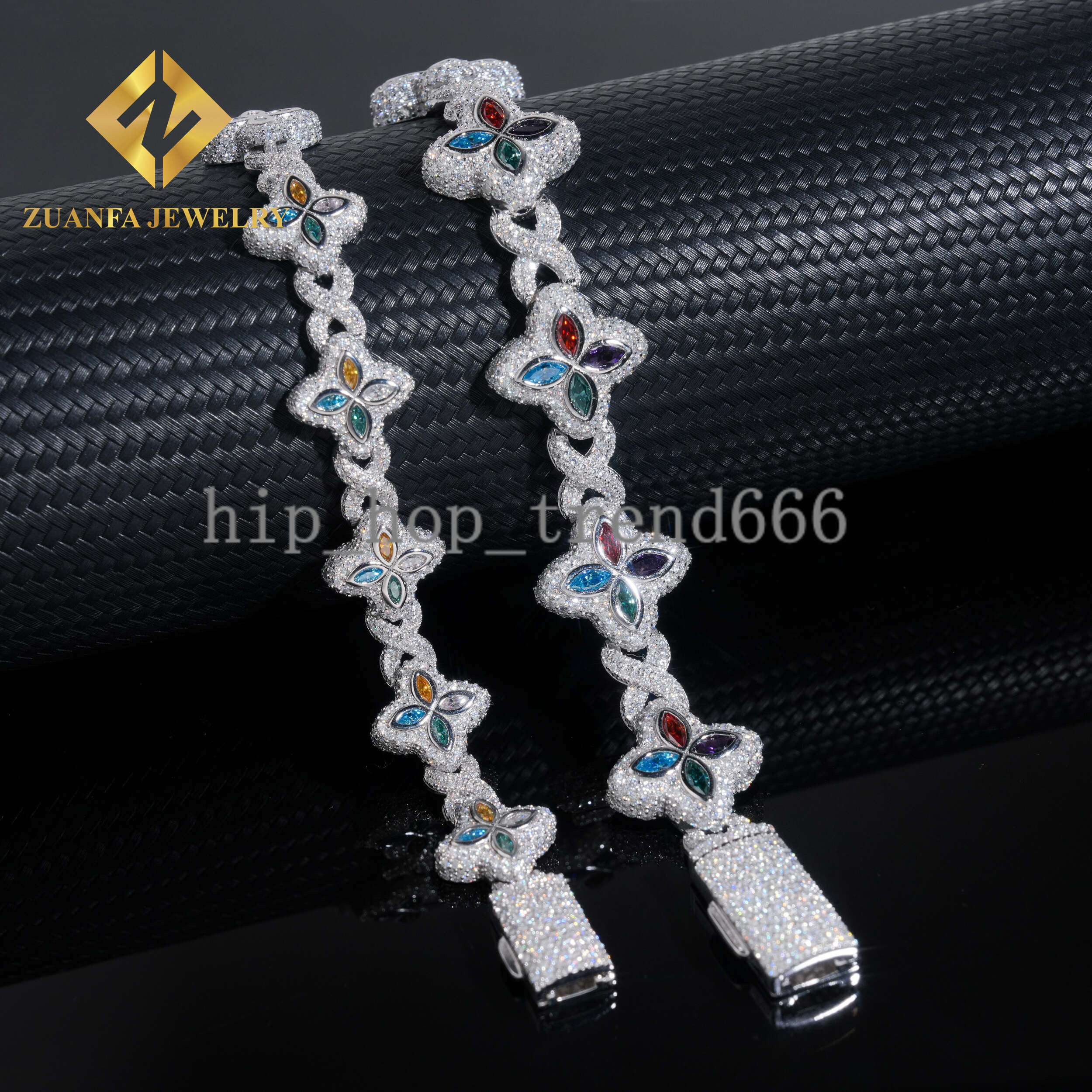 Luxury Hot Sale VVS Iced Out Moissanite Pass Diamond Test 925 Silver Gold Plated Hip Hop Cuban Link Chain Necklace Fine Jewelry