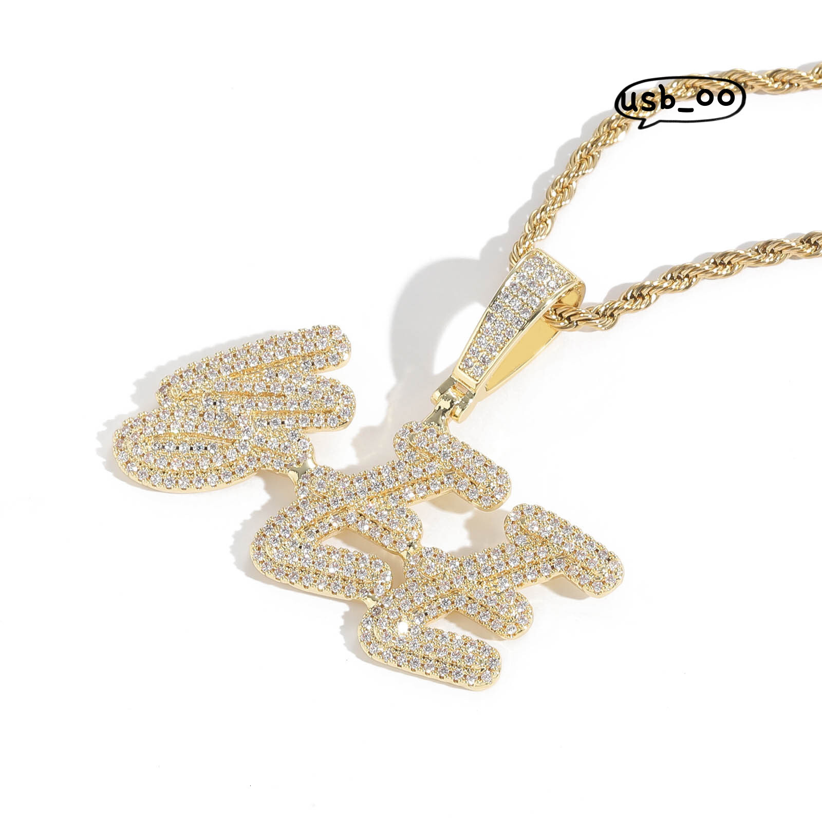 Bling Out Fashion VVS Iced Moissanite English Alphabet Name Pendant Necklace Splicing Letter Pendant Couple Custom Hiphop Pendant