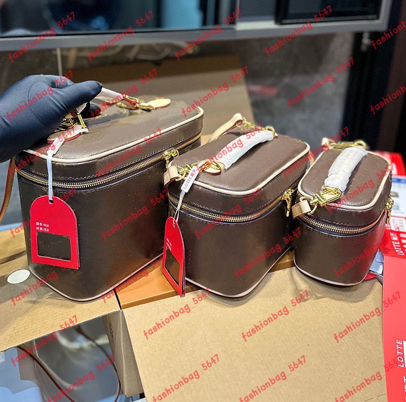 10A Designer Cosmetic Bag Women Makeup Bags High Quality Handbags Toiletry Bag Genuine Leather Shoulder Bag Storage Cosmetic Cases Luxury Crossbody bags With Strap