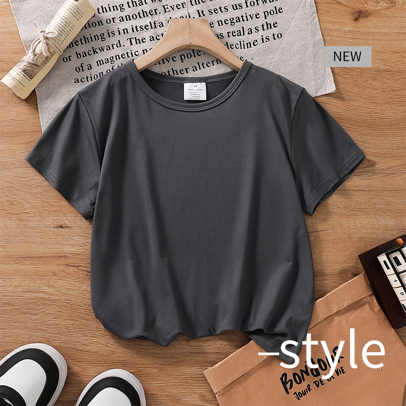 Men's Breathable Cotton T-Shirt - Lightweight & Casual Fit Solid color short sleeve T-shirt