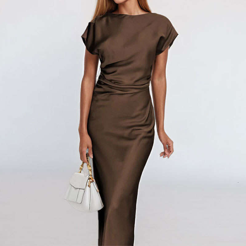 Spring New Women's Fashion Elegant Bodycon Sleeveless Waist-Cinching Dress B5