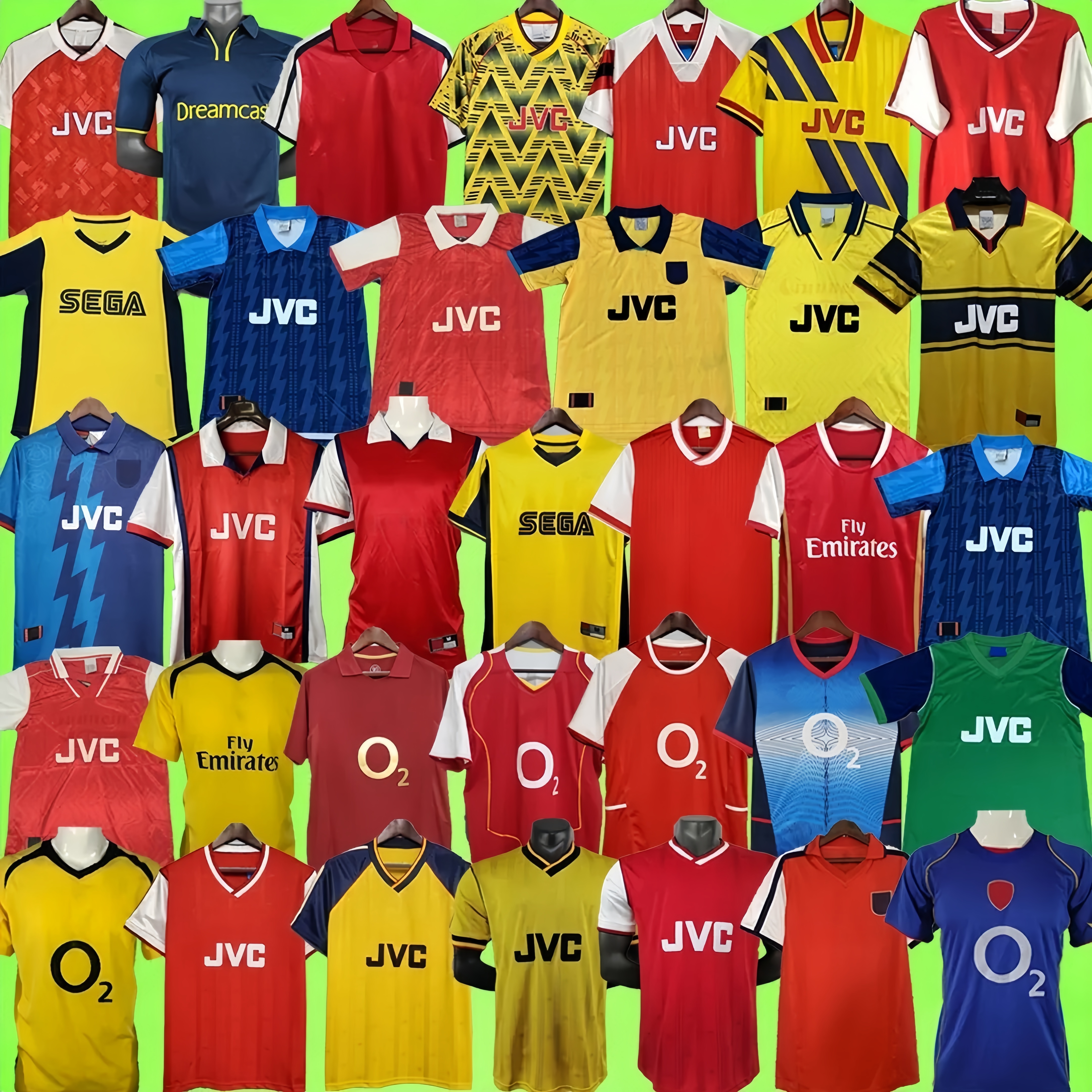 Retro Aarsenal soccer jerseys arsenalfootball kit HIGHBURY PIRES REYES BERGKAMP ADAMS Persie Galla V. PERSIE Arsen football shirt Men Kids kit Vintage Classic 66666