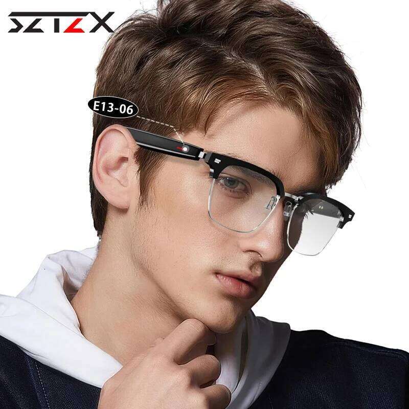 Famous brand SZTZX new intelligent anti-blue light prescription men's driving voice call music playback remote photo polarized sunglasses