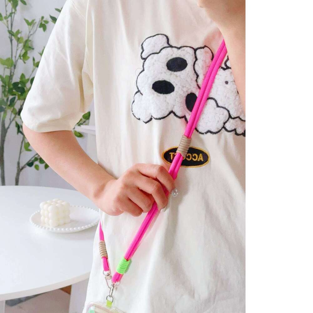 Personalized Trend Double Color Mobile Phone Universal Lanyard Diagonal Span Long Shoulder Strap Fashion Safety Rope