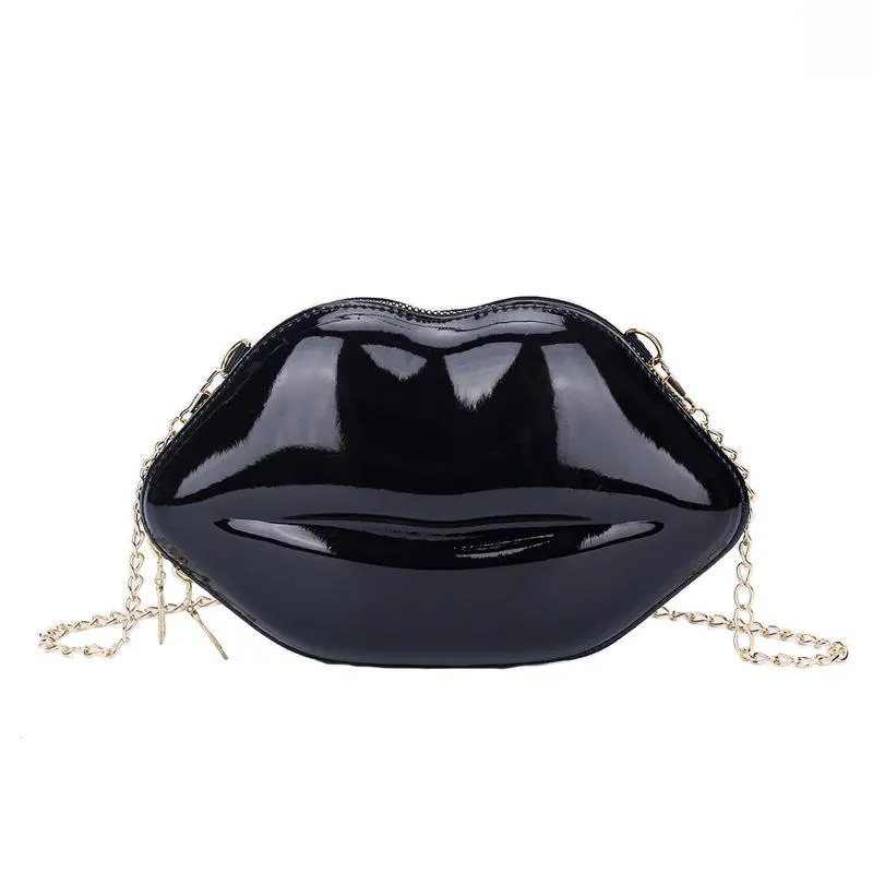 Lip-Inspired Faux Leather Clutch Pouches - Stylish Casual & Formal Wear Companions