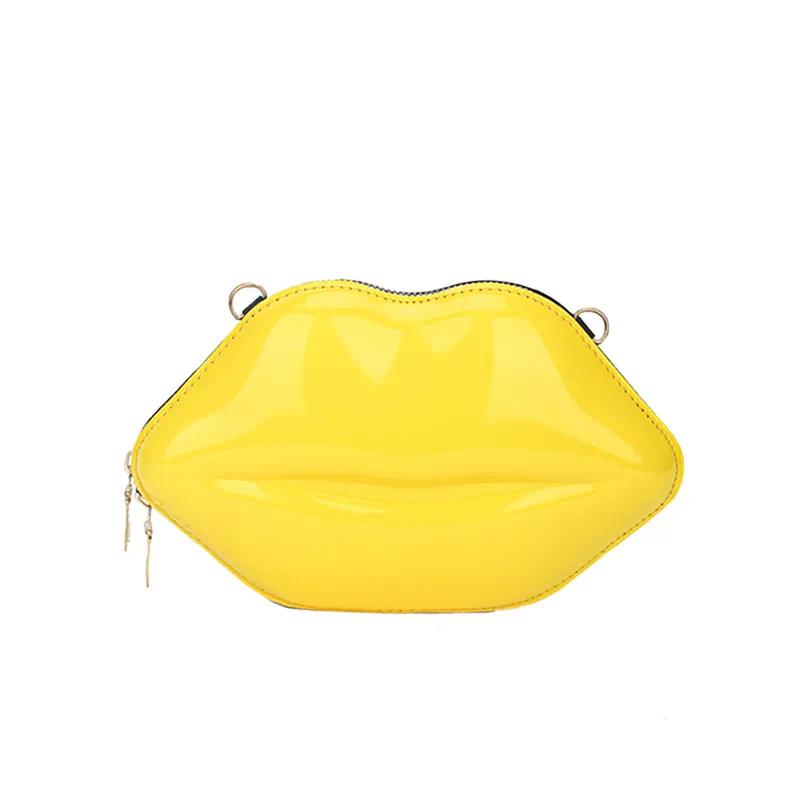 Lip-Inspired Faux Leather Clutch Pouches - Stylish Casual & Formal Wear Companions