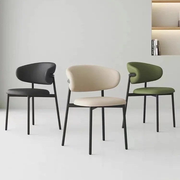 French Cream Style Dining Chair Household Nordic Modern Simple Restaurant Stool White Backrest Dining Table Chair dh4402004-JY - view 3
