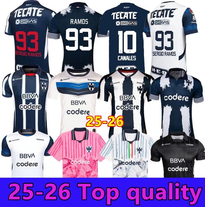 Rayados 25/26 Monterrey soccer jersey rayados Fan men kids kit home football shirt 2024 2025 2026 SERGIO RAMOS BERTERAME VAZQUEZ CANALES Liga mx MORENO CORTIZ0