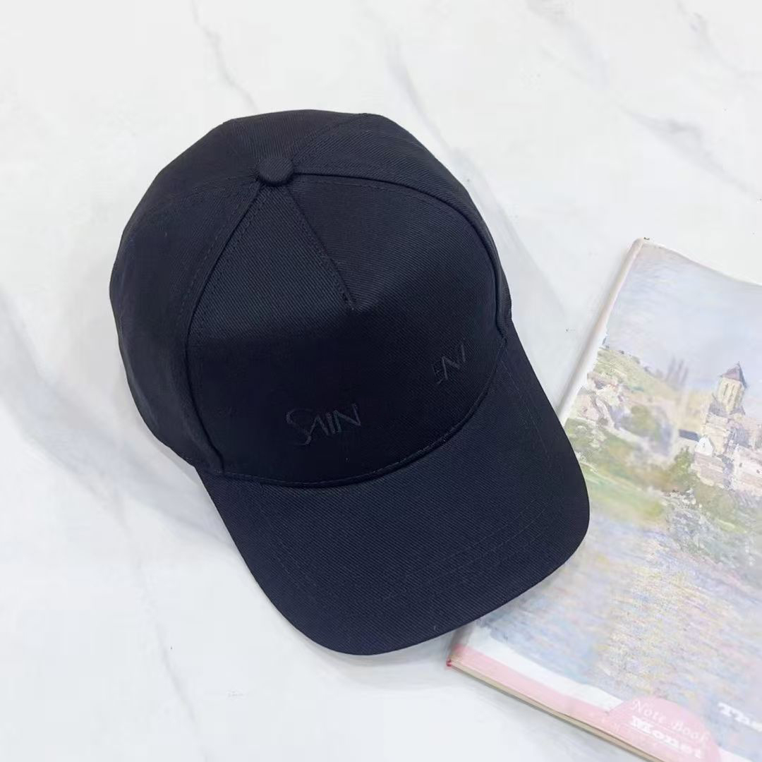 Top saint hat luxury embroidered saint letter logo baseball cap men and women high quality black/white visor cap