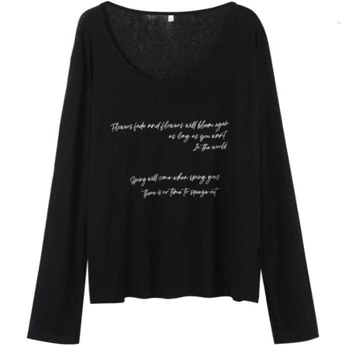 Women's Summer Letter Print Loose Semi-Sheer Top Large Neck Sun Protection Air Conditioning Cover-Up Long Sleeve Cool T-Shirt B5