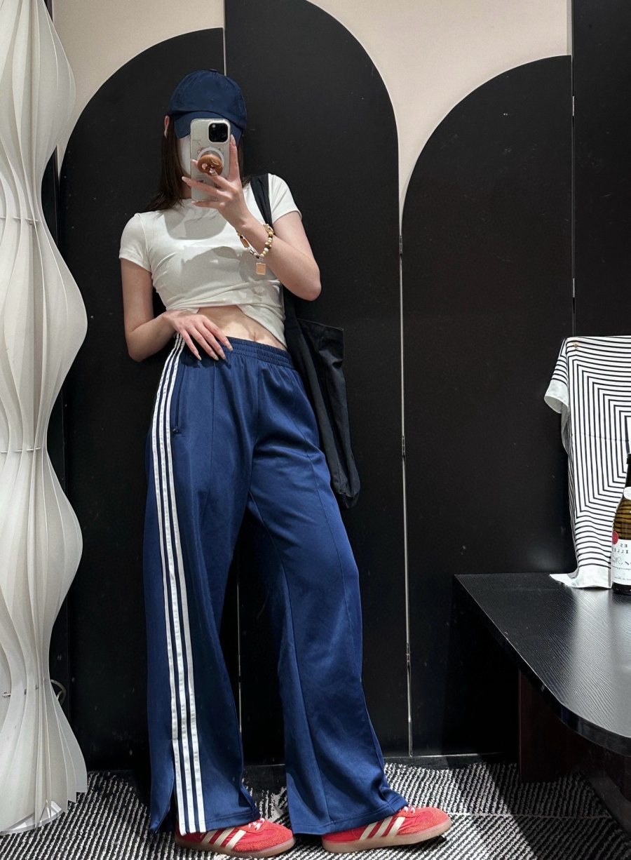 2025 Autumn New Women's FIREBIRD Retro Classic Striped High Waist Sports Wide Leg Trousers Woman Loose Track Pants IL3817 Z260314