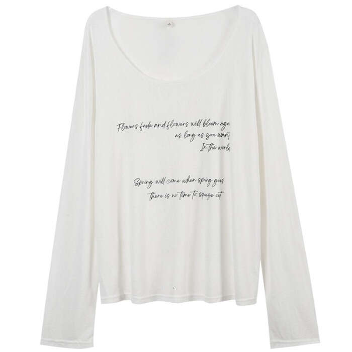 Women's Summer Letter Print Loose Semi-Sheer Top Large Neck Sun Protection Air Conditioning Cover-Up Long Sleeve Cool T-Shirt B5