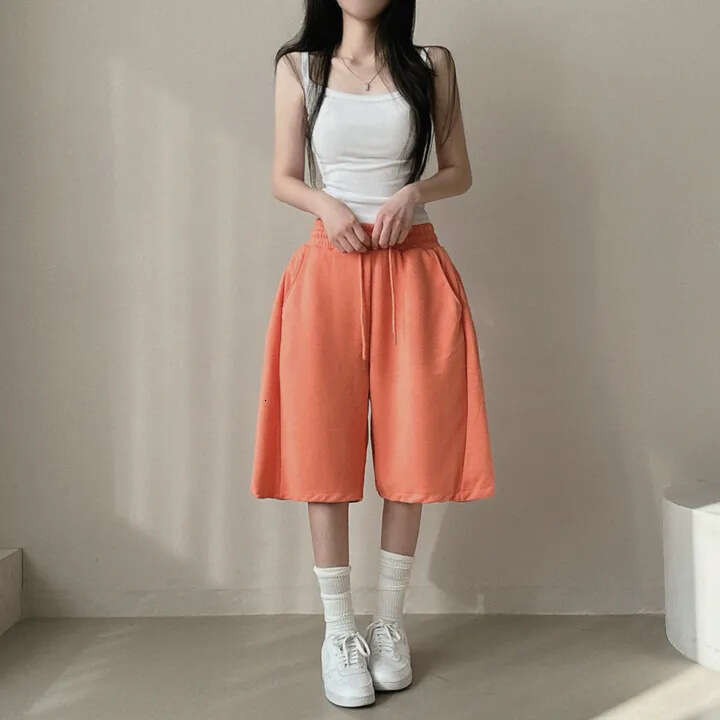 6 Colors Korean Summer Thin Capri Loose Wide-Leg Pants For Petite And Plus-Size Women Shorts New Style B5