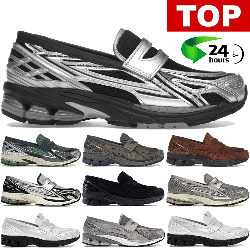 Designer dress shoes 1906L mens loafers White Black Magnet Silver Metallic Cream Rich Oak Suede outdoor fashion sneakers men women casual sneakers trainers