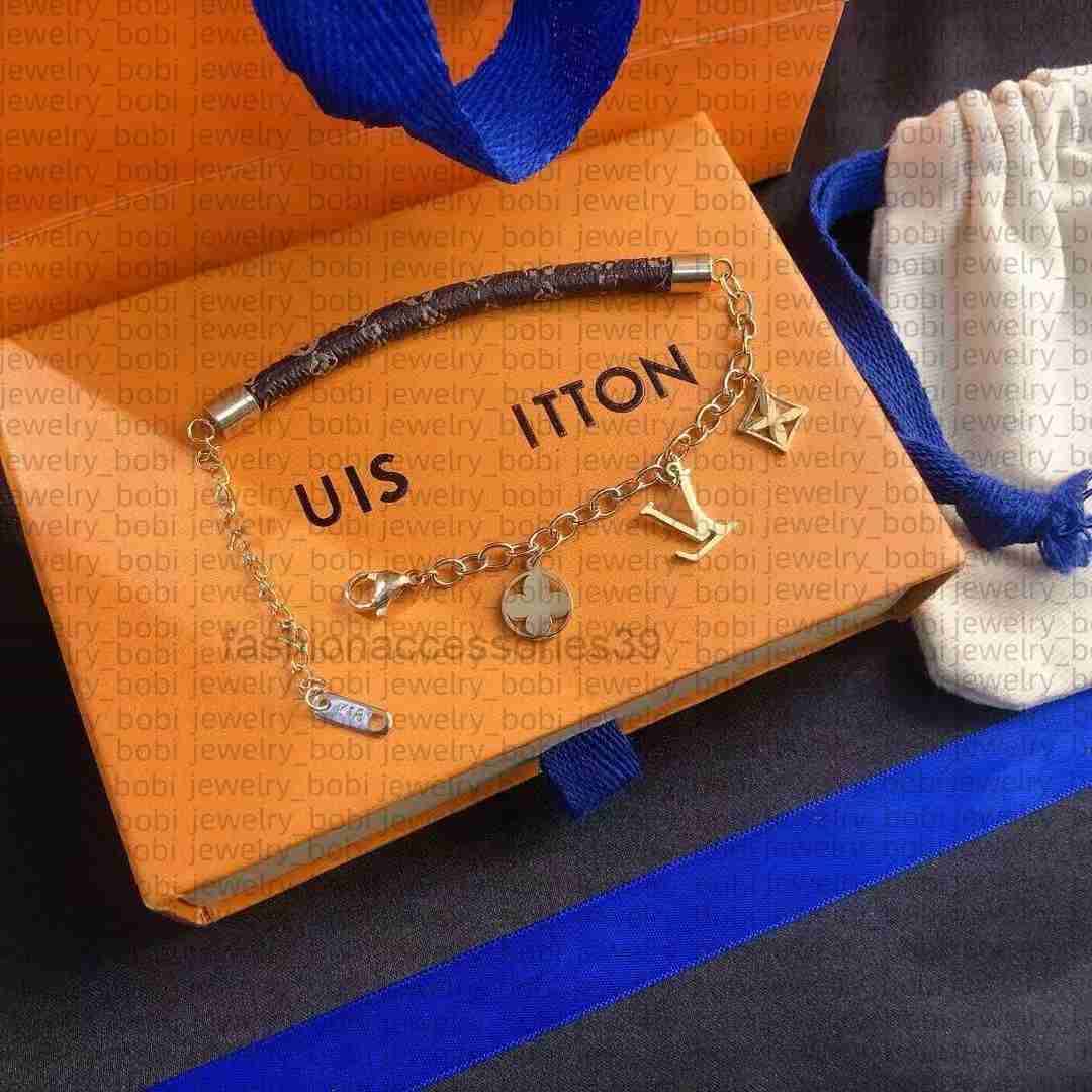 Charm Bracelets designer bracelet designer jewelry woman men stainless steel jewelry gold clover bracelet Hiphop Rock Party woman louise bracelet wholesale