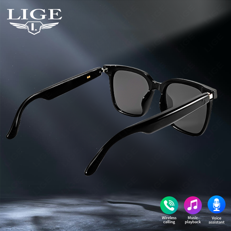 Polarized Bluetooth sunglasses, suitable for both men and women, sports smart glasses, built-in microphone and open music speaker,