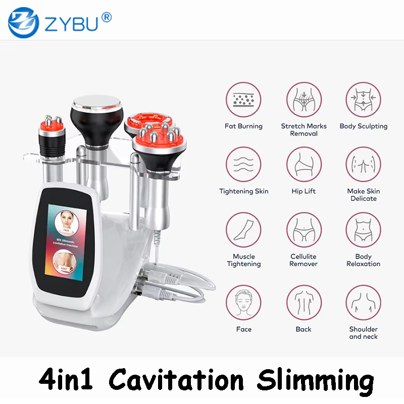 Ultrasonic RF Cavitation Machine for Body Contouring & Fat Reduction 80K Vacuum Slimming Radio Frequency Skin Tightening Face Lift