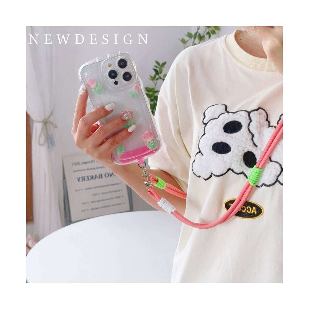 Personalized Trend Double Color Mobile Phone Universal Lanyard Diagonal Span Long Shoulder Strap Fashion Safety Rope