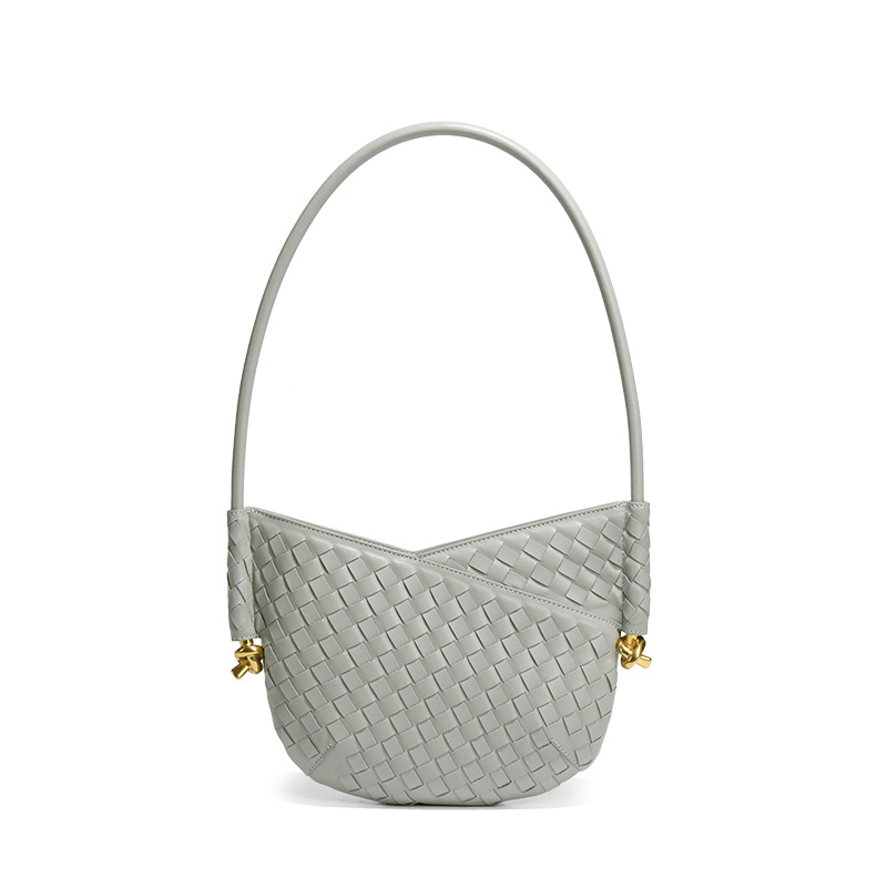 2025 Featured Fashionable Single - shoulder Bag Woven PU Women's Bag Versatile Practical Retro Elegant High - end Handbag Heart - shaped Casual B