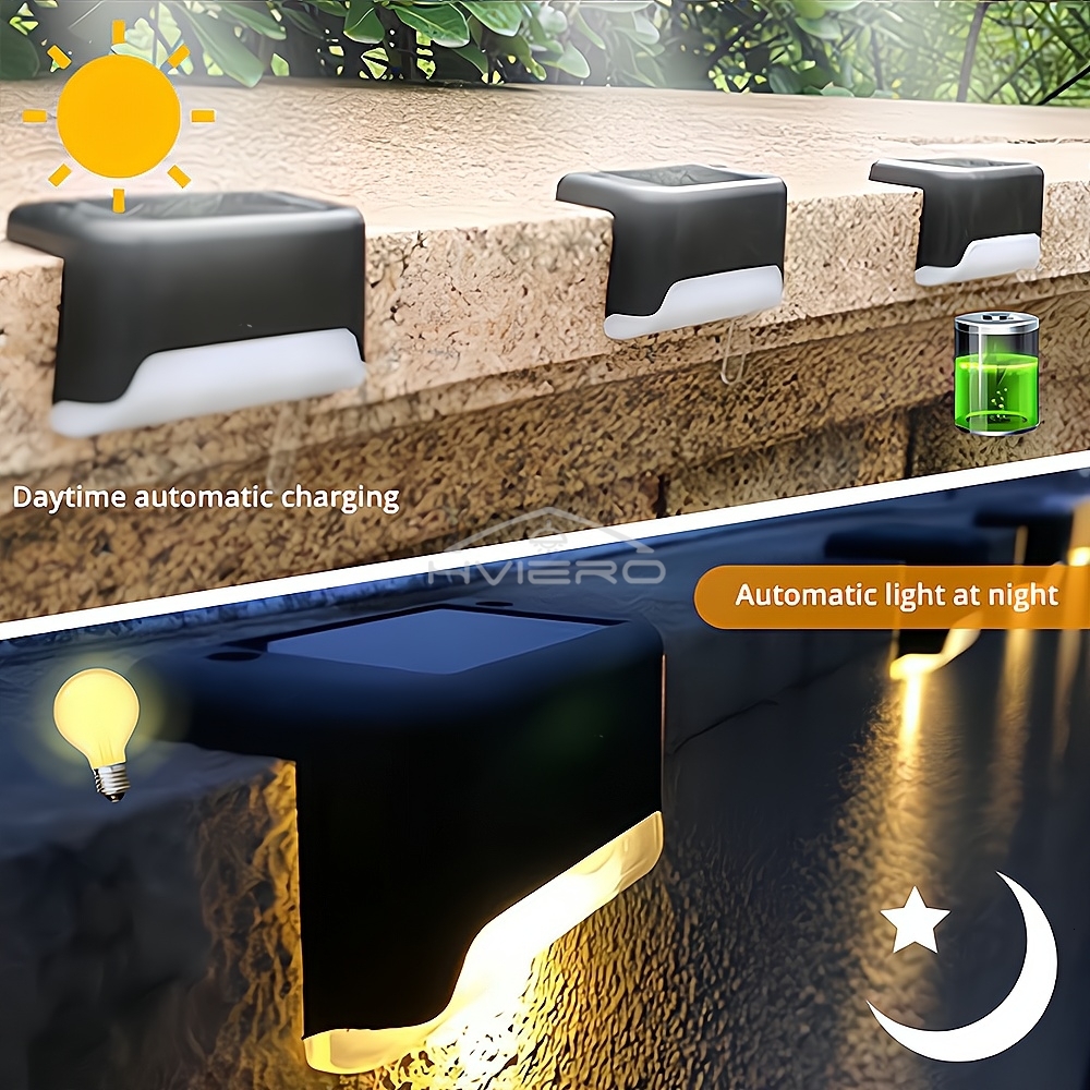 1/4/8/12/16X Solar Led Outdoor Garden Lights Warm White Waterproof Night Stair Fence Villa Campus Farm Park Decor Lighting Bulbs