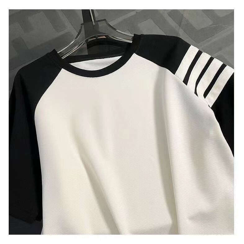 Summer New Fashion Two-Piece Sports Running Set For Female Students Stylish Loose Short Sleeve Casual Shorts Trendy B5