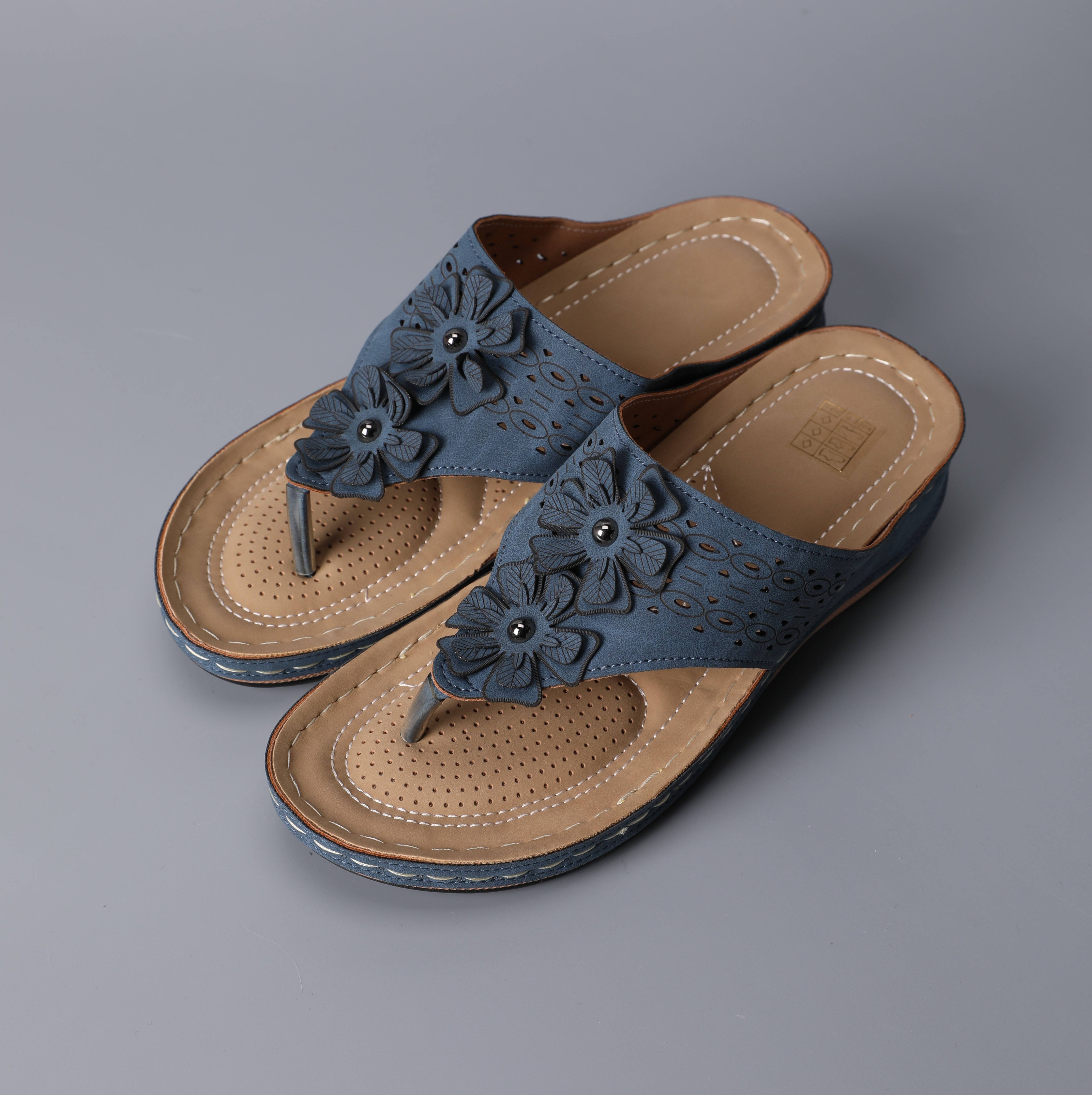 D01- Women's Wedge Sandals: Summer New Women's Waterproof Thick Bottom Flip flops, Comfortable Casual Wear, Women's Wedding Wedge Sanda