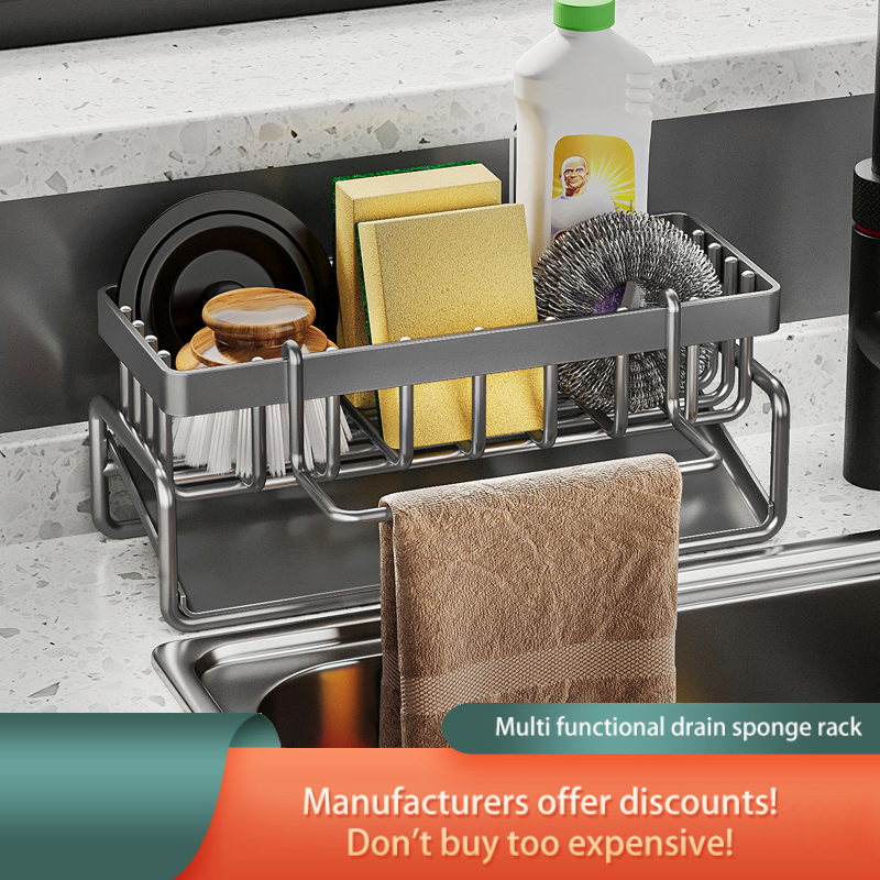 Sponge rack Durable Stainless Steel Sponge Rack for Kitchen Organization