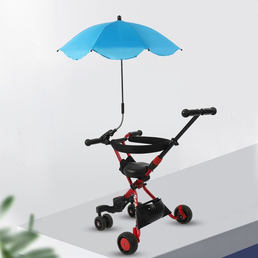 sasinuo 360° Stroller Folding Umbrella Adjustable UV Sun Rain Protection Baby Pram Parasol Outdoor Sunshade Pushchair Canopy