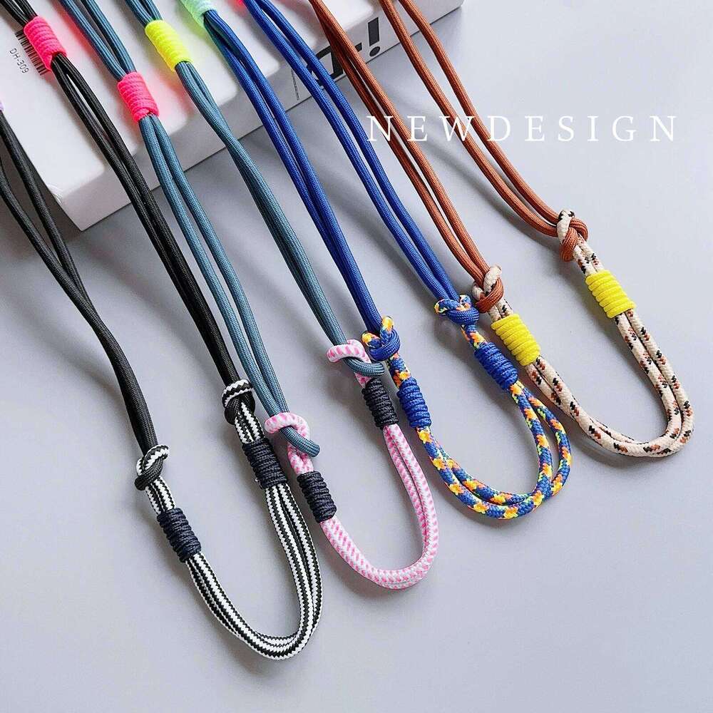 Personalized Trend Double Color Mobile Phone Universal Lanyard Diagonal Span Long Shoulder Strap Fashion Safety Rope