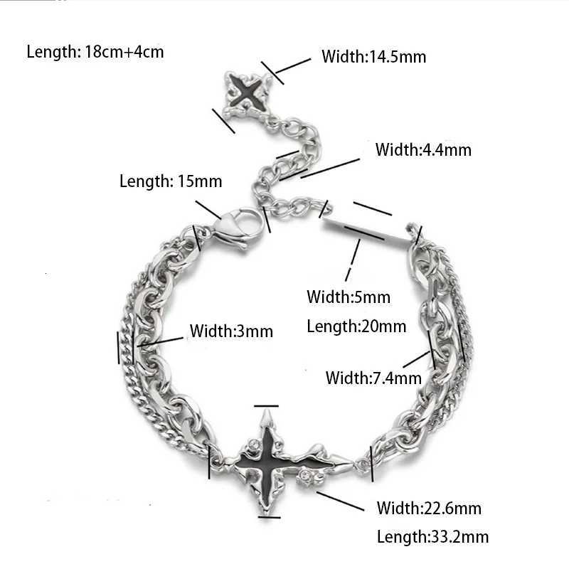 Hot Sales Dark Cross Necklace Men Fashion Punk Style Titanium Steel Non-Fading Womens High-end Bracelet Jewelry Set Accessories W250728