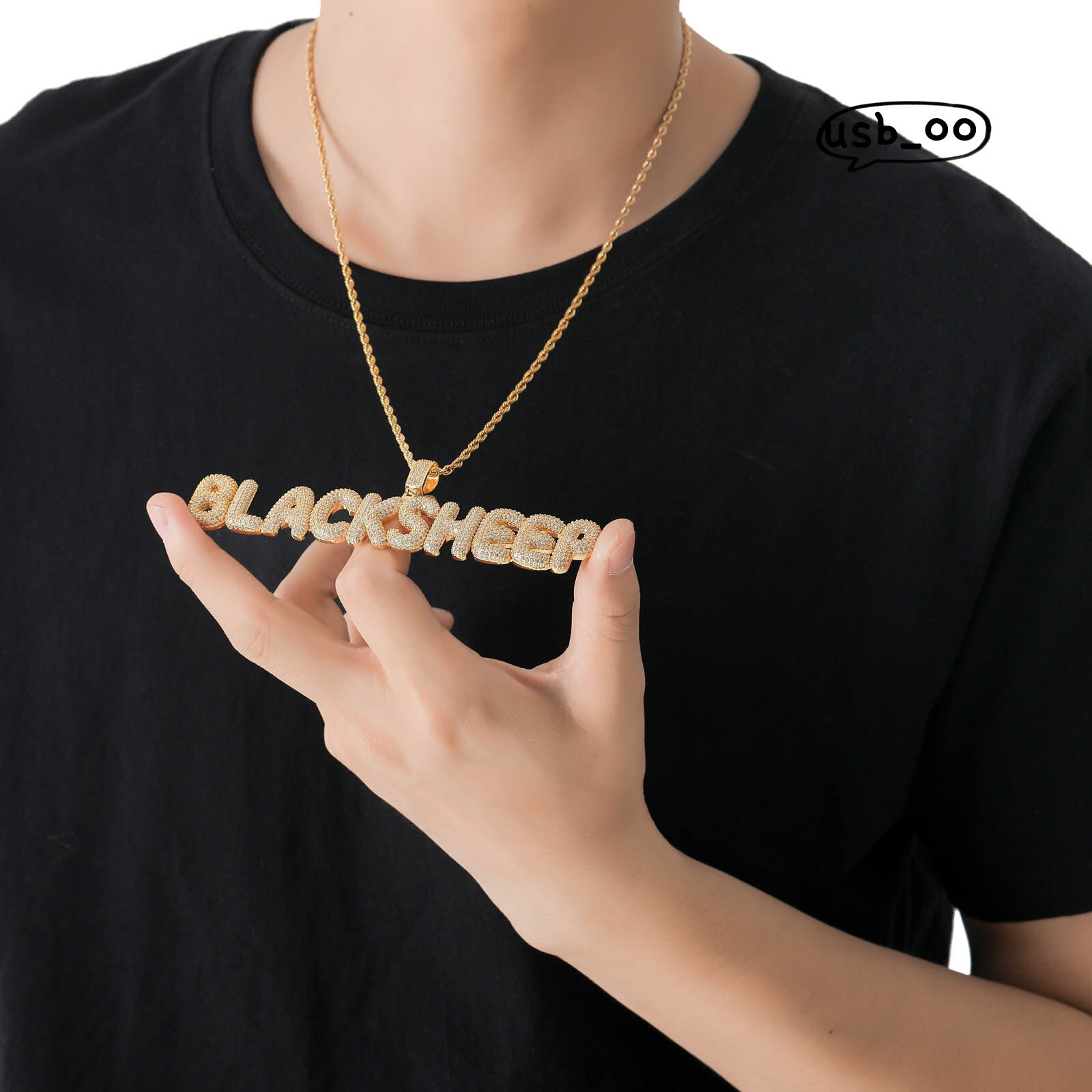 Hip-hop DIY English Alphabet Small Pendant 925 Sterling Silver Mozan Diamond Creative Pendant Necklace