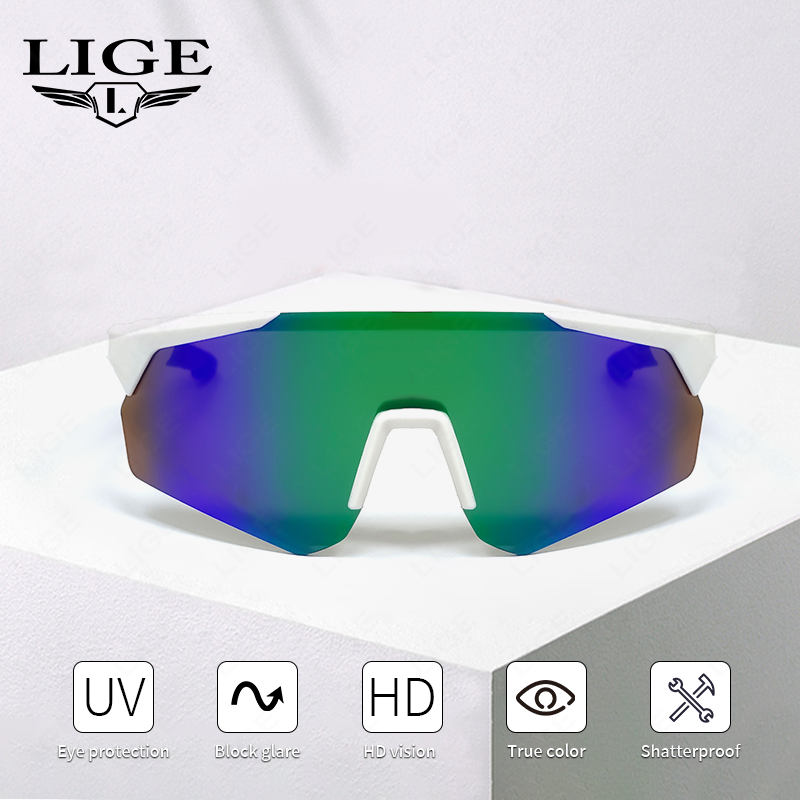 LIGE anti-blue light wireless smart glasses neutral style men and women universal sports cycling glasses multi-function sunglasses goggles