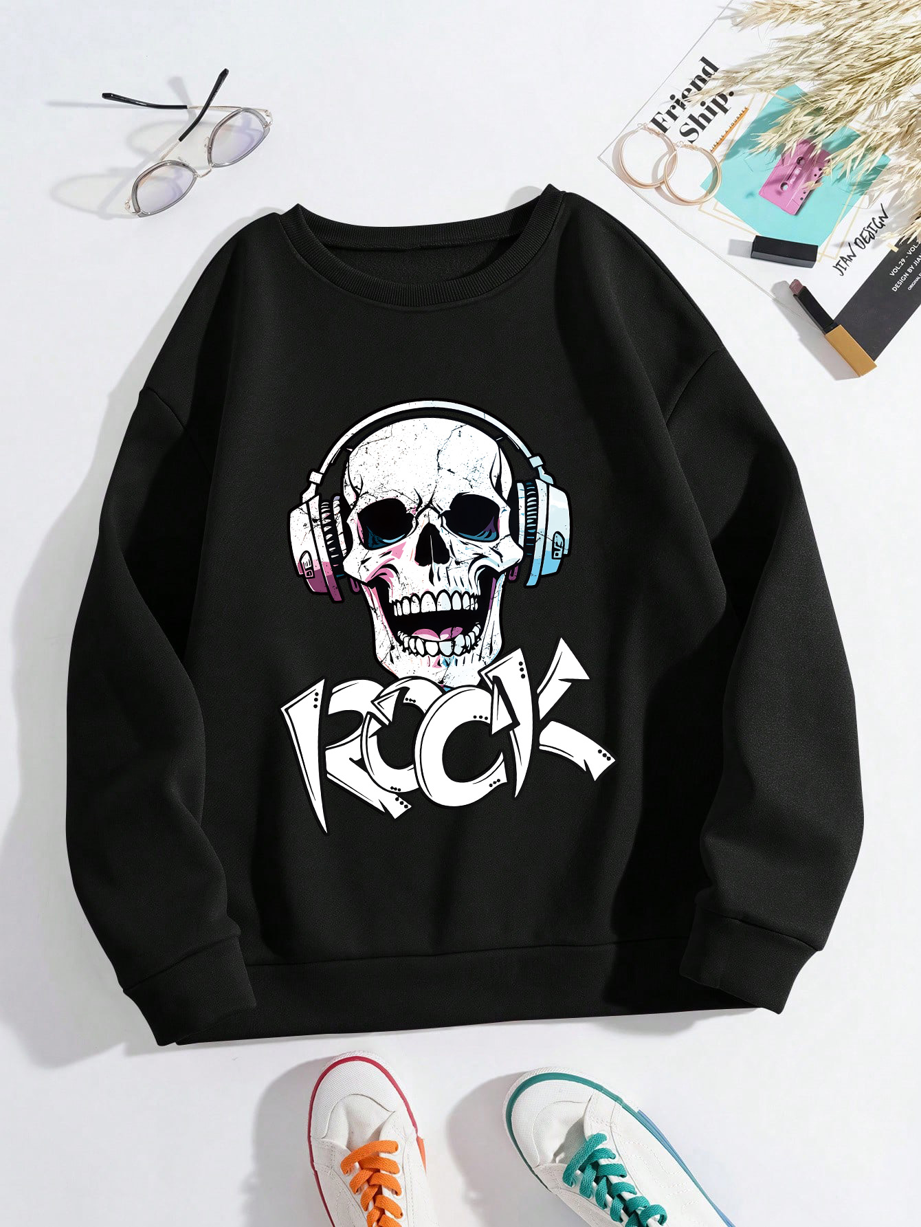 Pure cotton sweater women's 2025 new spring and autumn American letters cute pattern women's fashion high street casual coat
