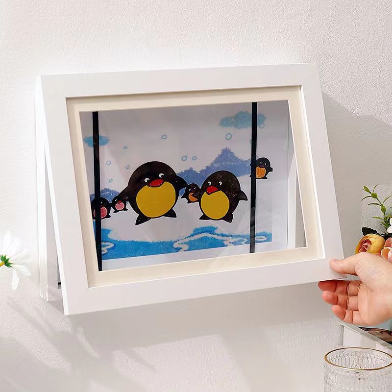 Flip Oil Painting A4 Children Art Works Storage Photo Frame Home Decoration H260306
